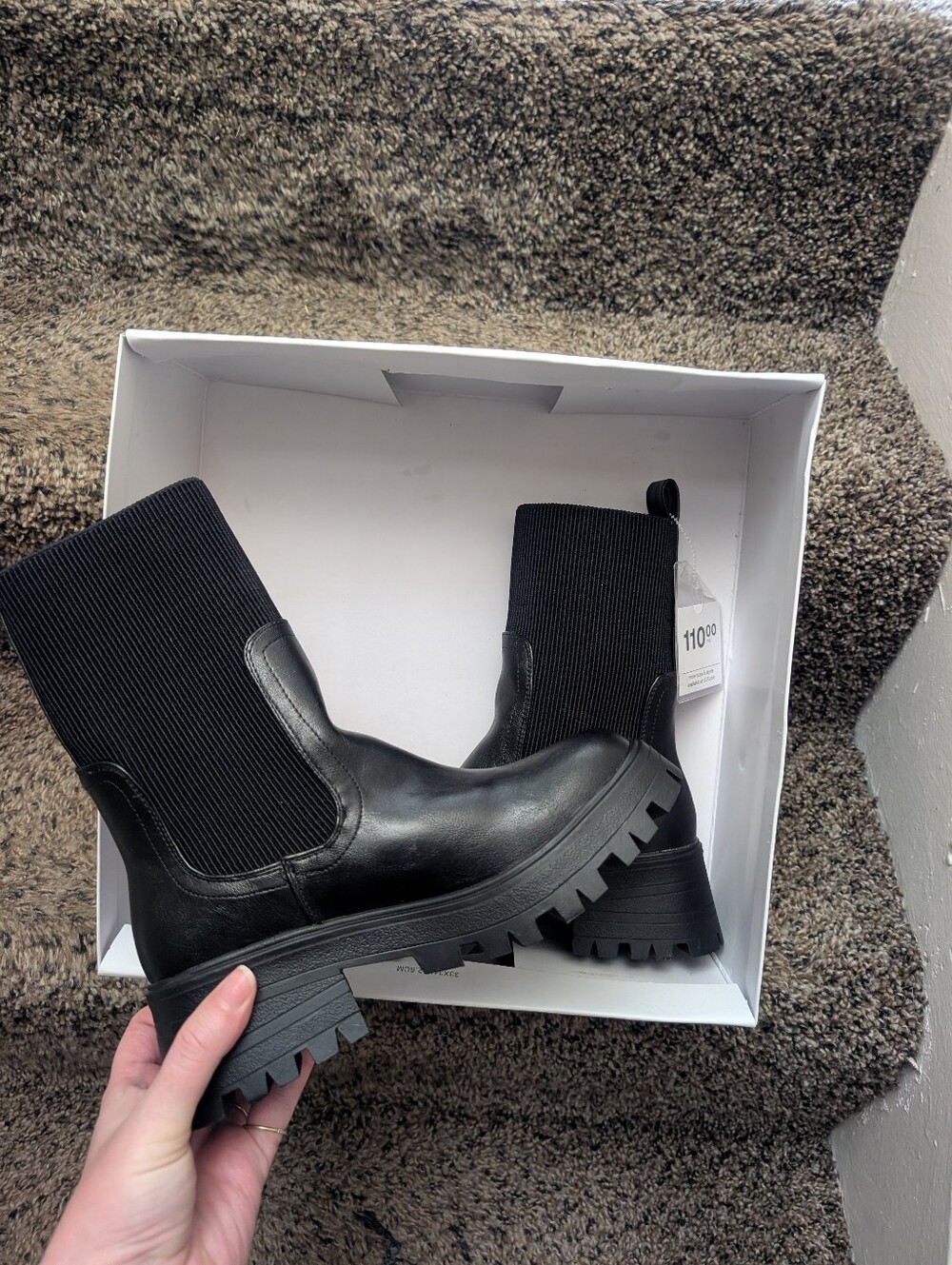 NIB Rebecca Minkoff Black Combat Boots Sz 6